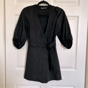Zara Faux Suede Romper Sz S